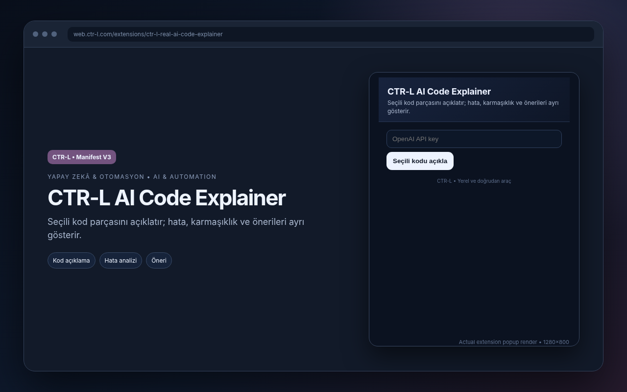 CTR-L AI Code Explainer media preview.