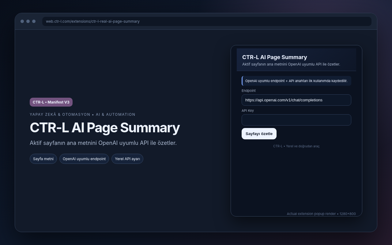 CTR-L AI Page Summary media preview.