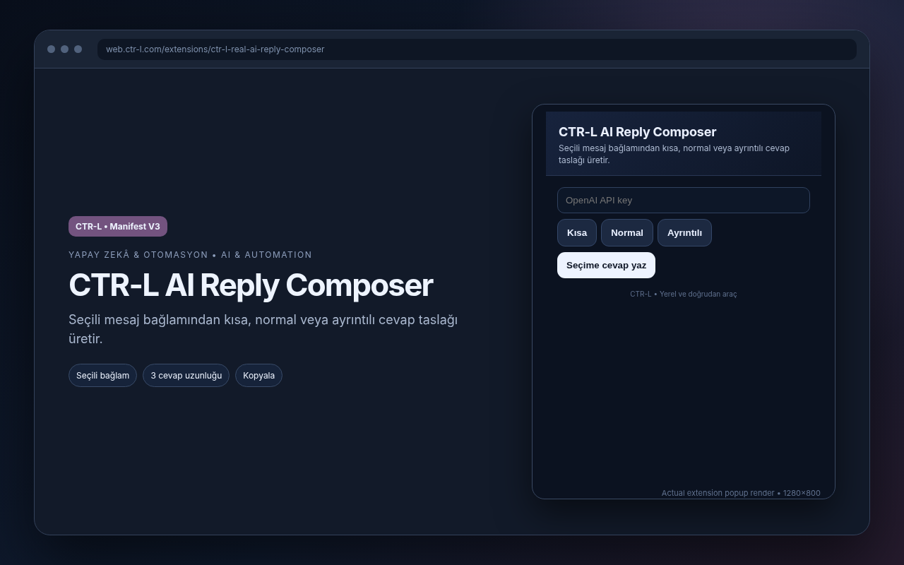 CTR-L AI Reply Composer media preview.