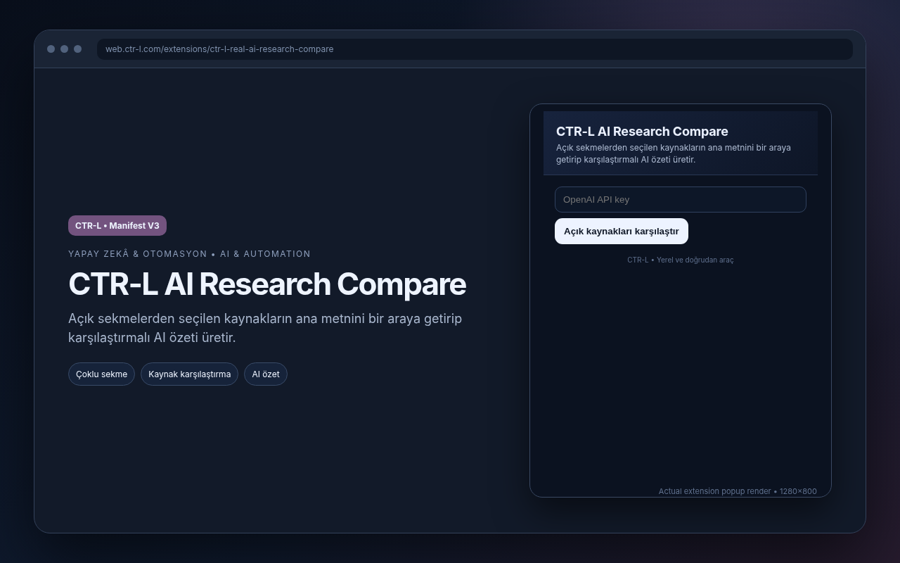 CTR-L AI Research Compare media preview.