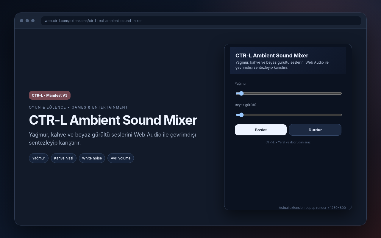 CTR-L Ambient Sound Mixer media preview.