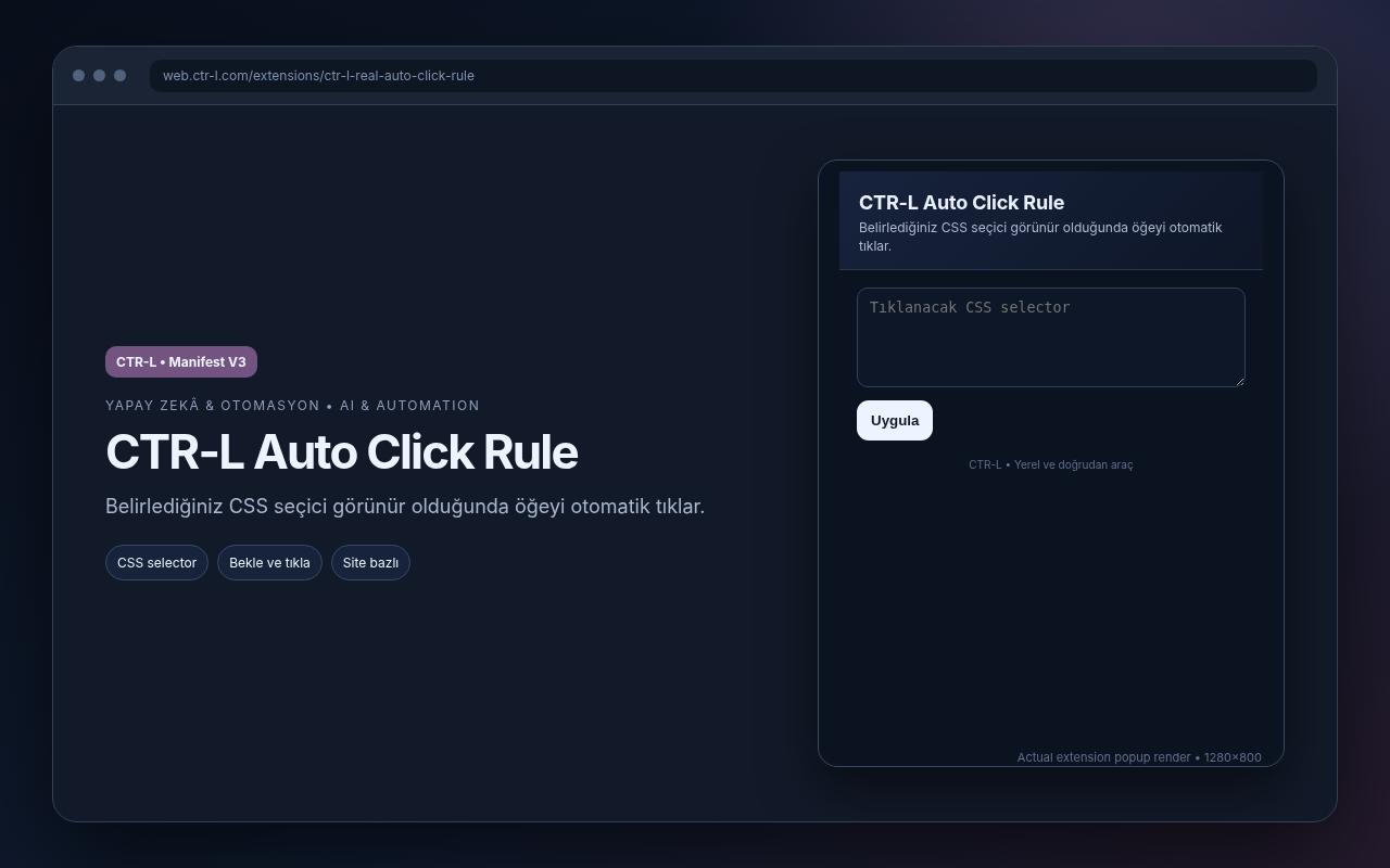 CTR-L Auto Click Rule media preview.