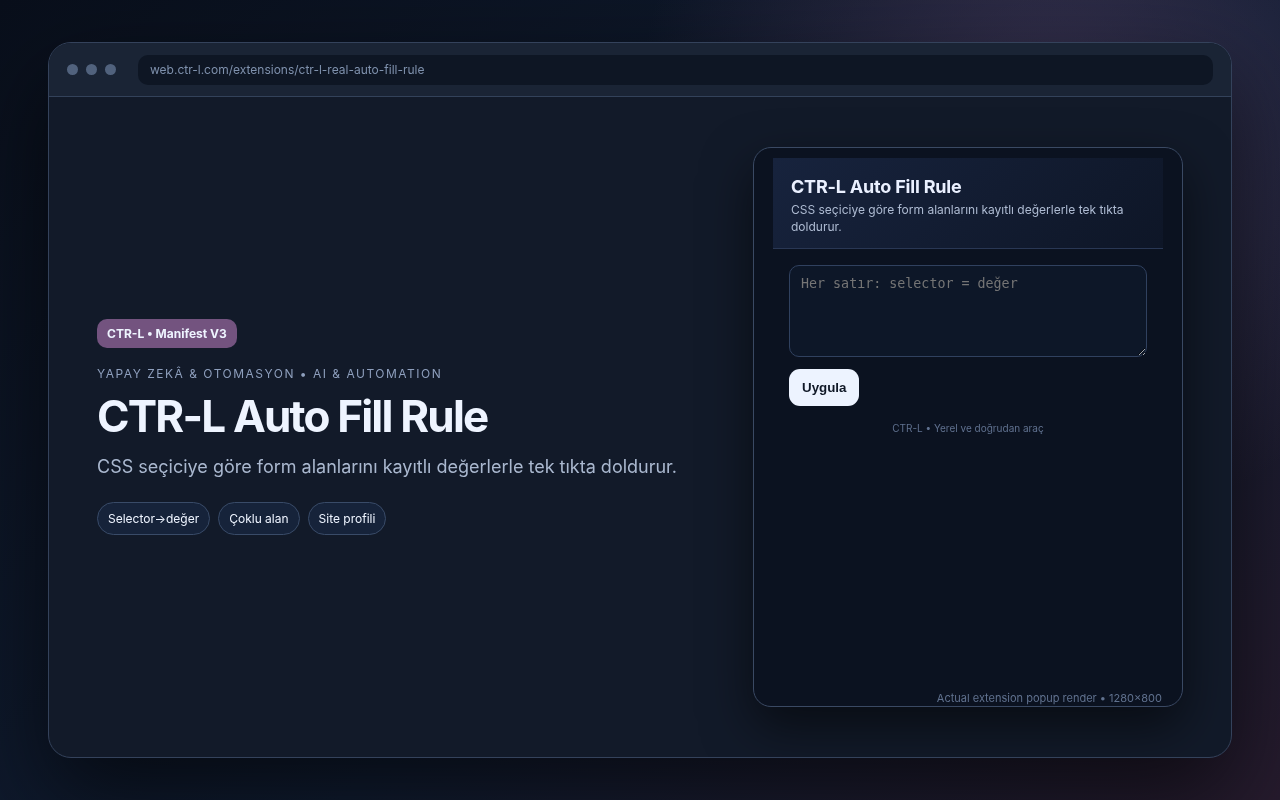 CTR-L Auto Fill Rule media preview.