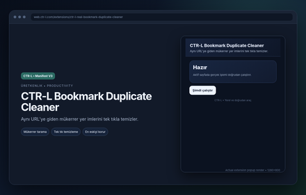 CTR-L Bookmark Duplicate Cleaner