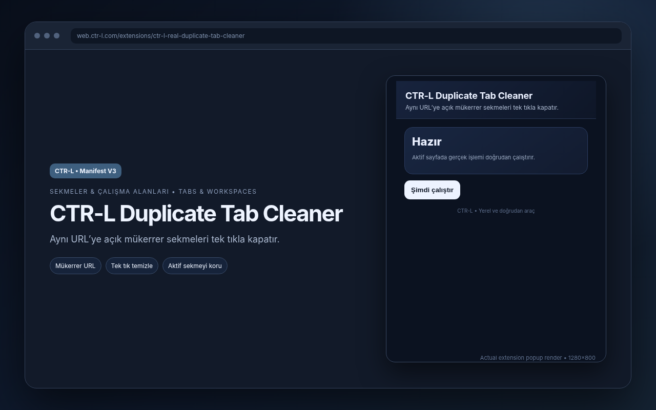 CTR-L Duplicate Tab Cleaner media preview.