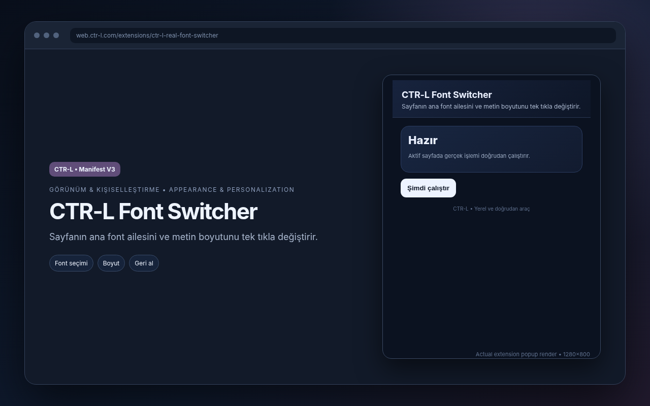 CTR-L Font Switcher media preview.