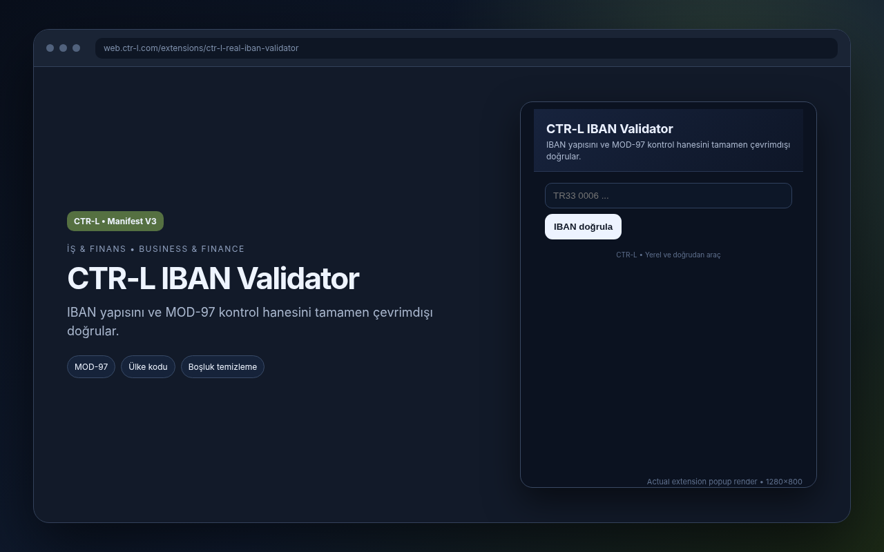 CTR-L IBAN Validator media preview.