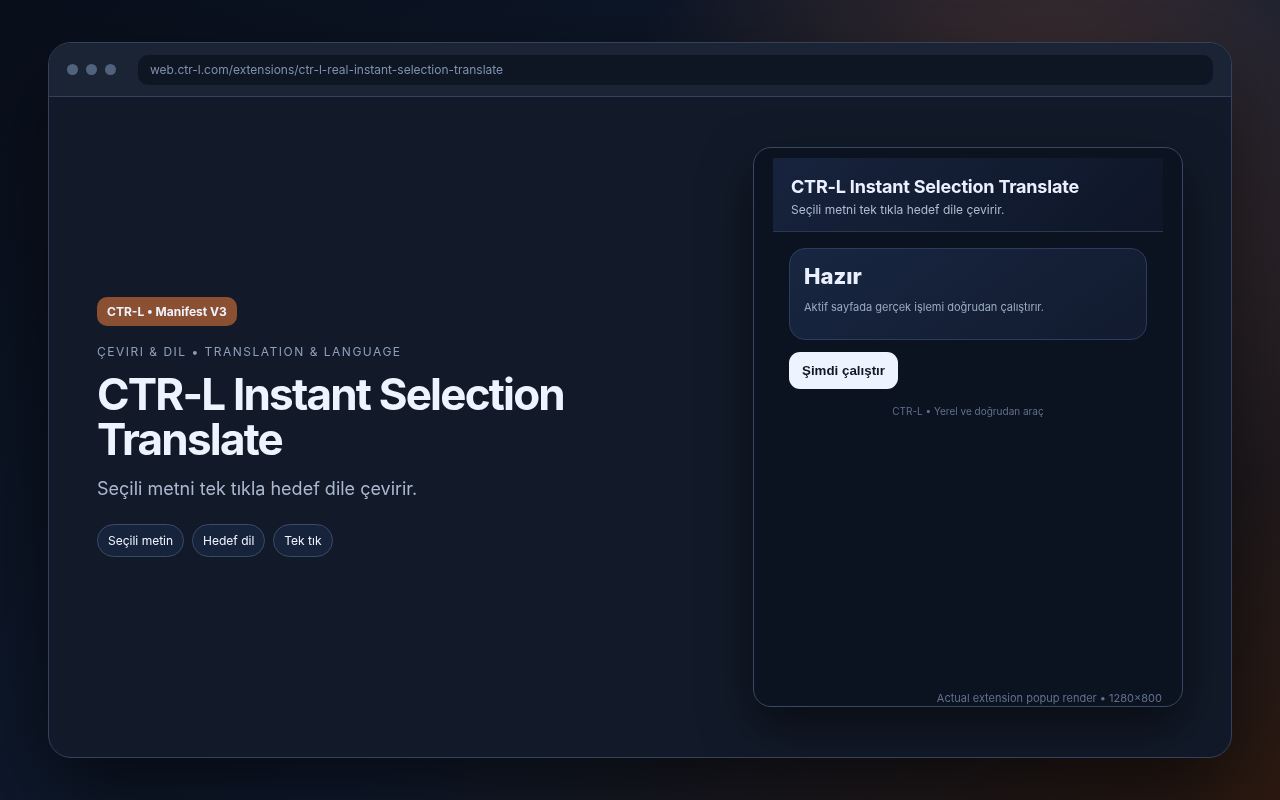 CTR-L Instant Selection Translate media preview.