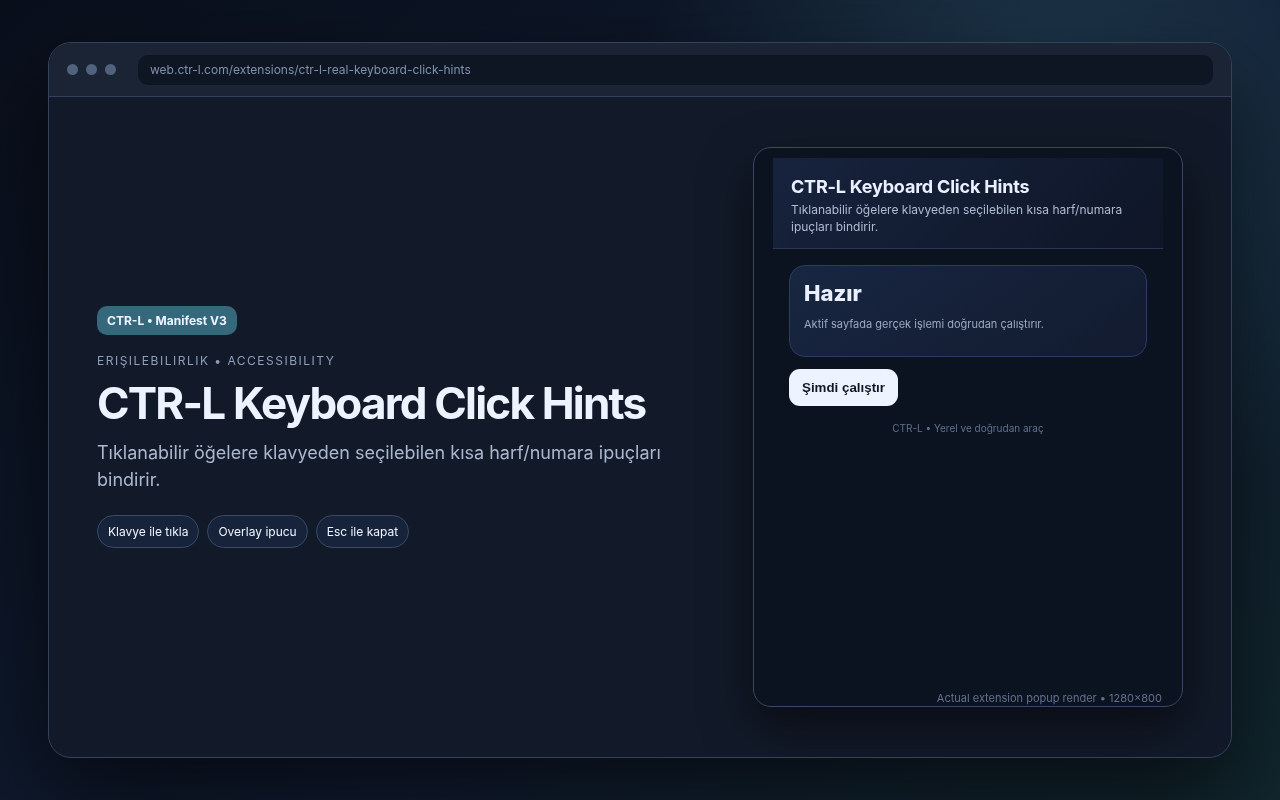 CTR-L Keyboard Click Hints media preview.
