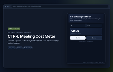 CTR-L Meeting Cost Meter