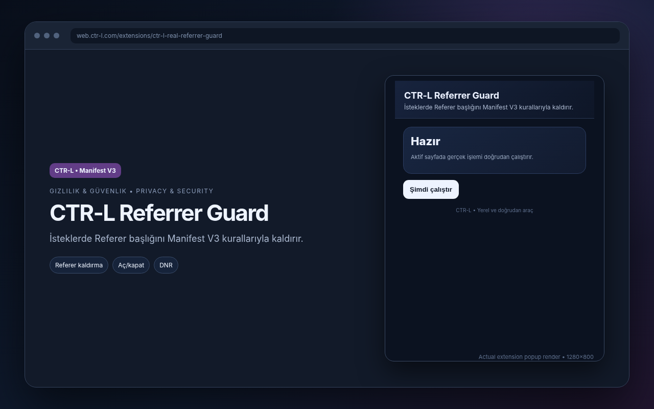 CTR-L Referrer Guard media preview.