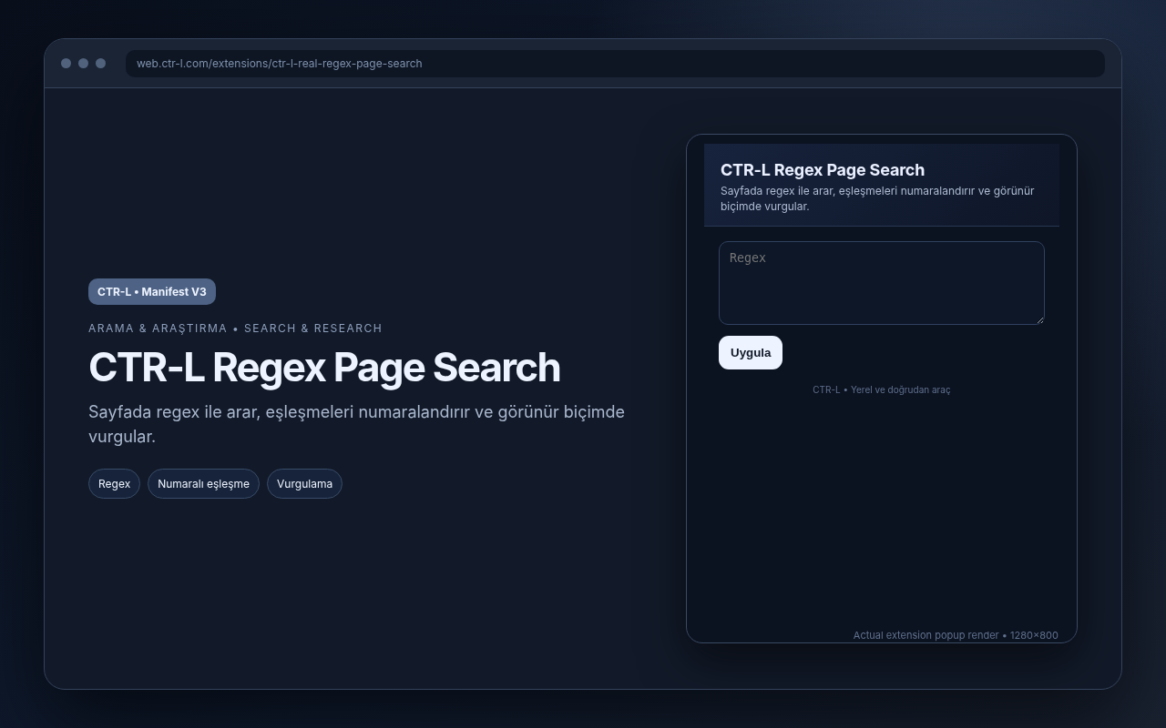 CTR-L Regex Page Search media preview.