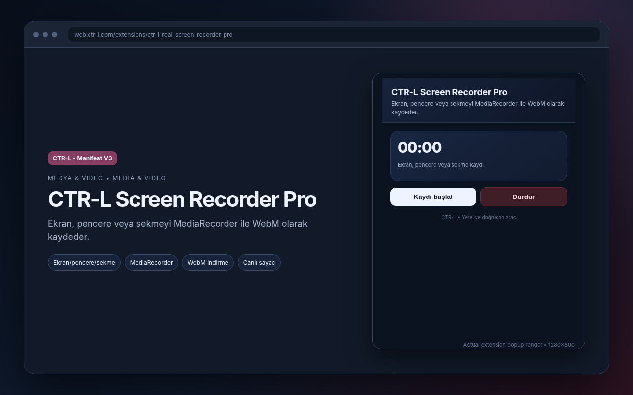 CTR-L Screen Recorder Pro media preview.