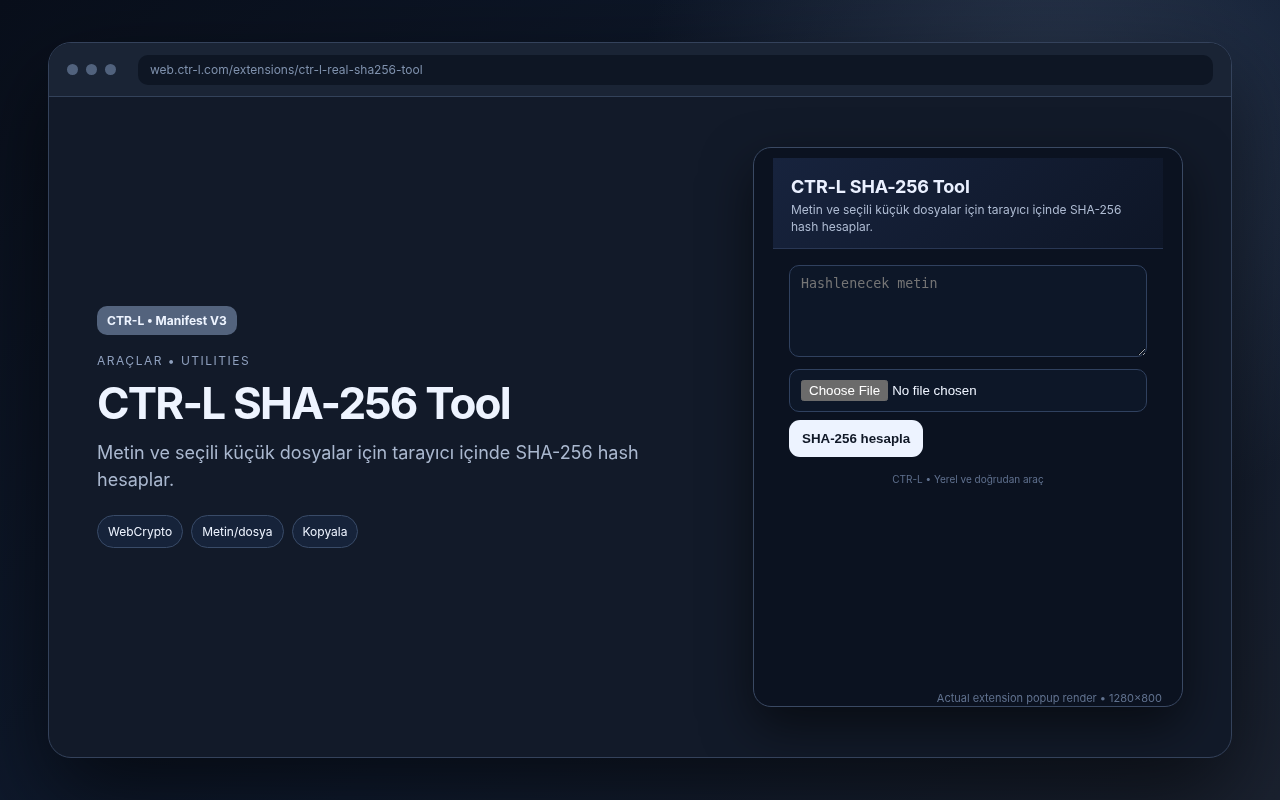 CTR-L SHA-256 Tool media preview.
