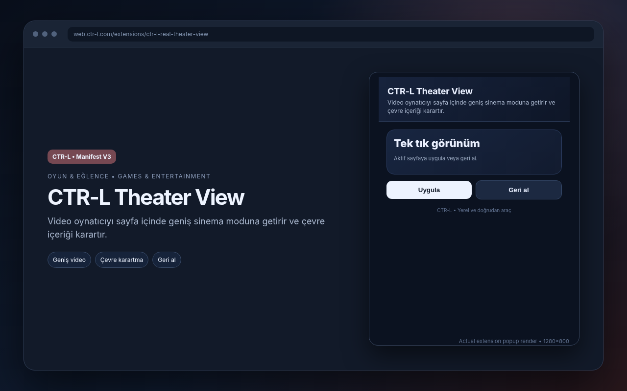 CTR-L Theater View media preview.