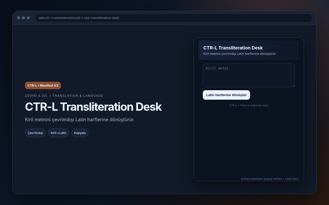 CTR-L Transliteration Desk media preview.
