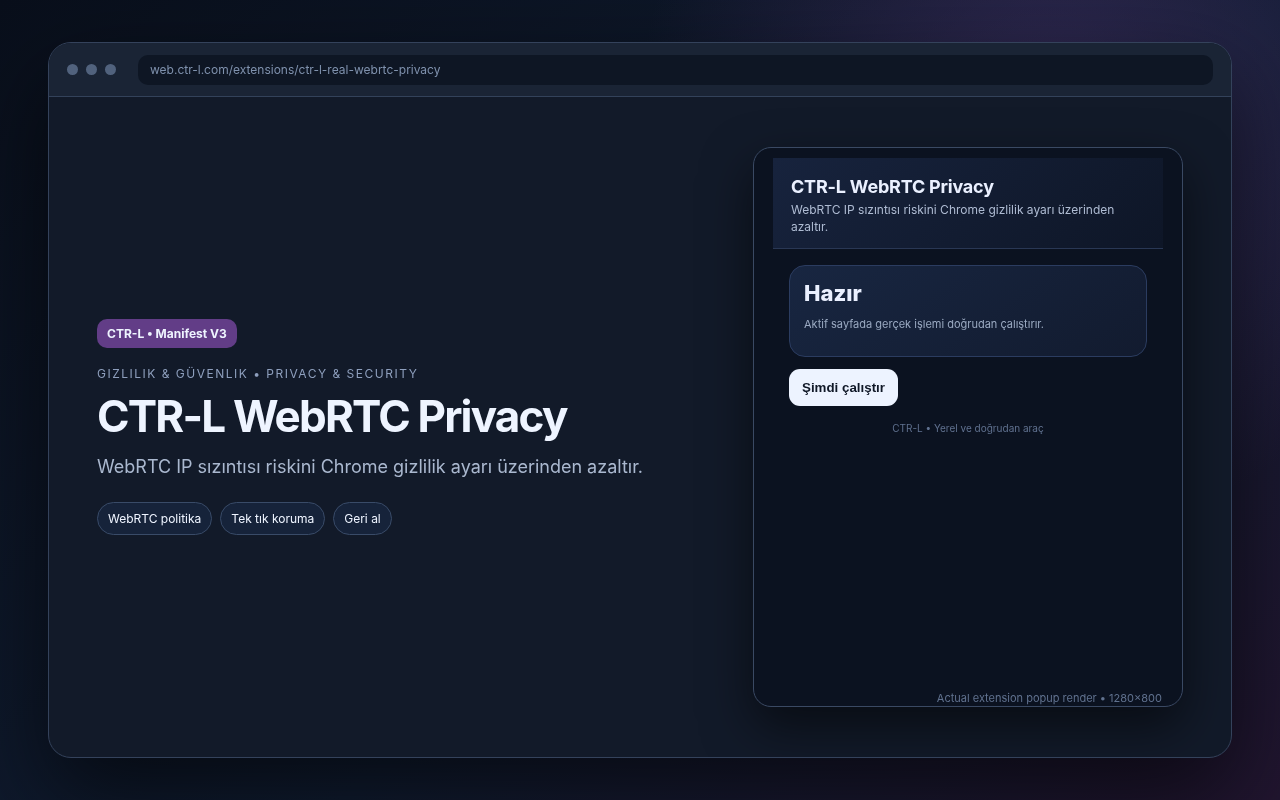 CTR-L WebRTC Privacy media preview.