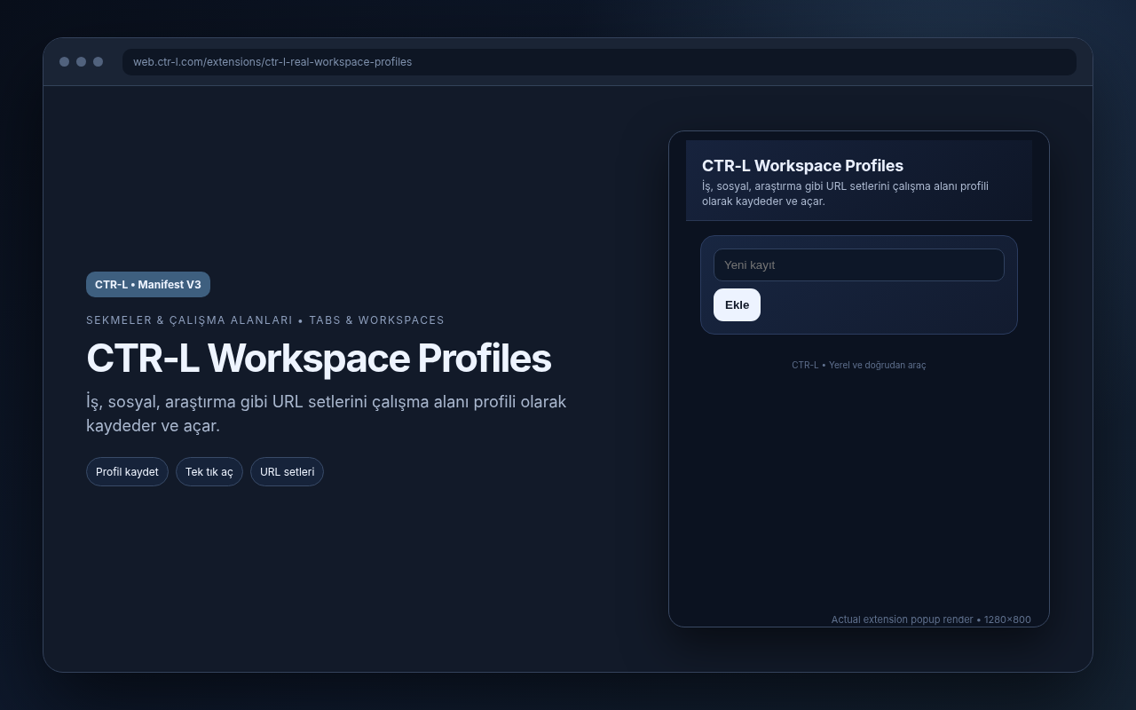 CTR-L Workspace Profiles media preview.